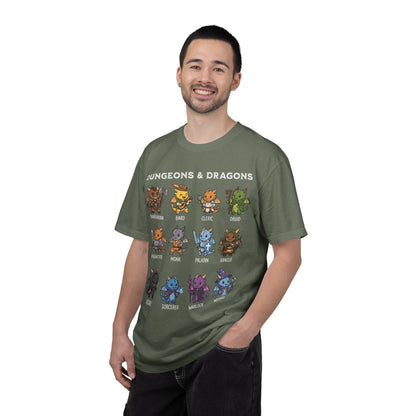 Printify T-Shirt Dungeons & Dragons All Classes T-shirt - Comfort Colors