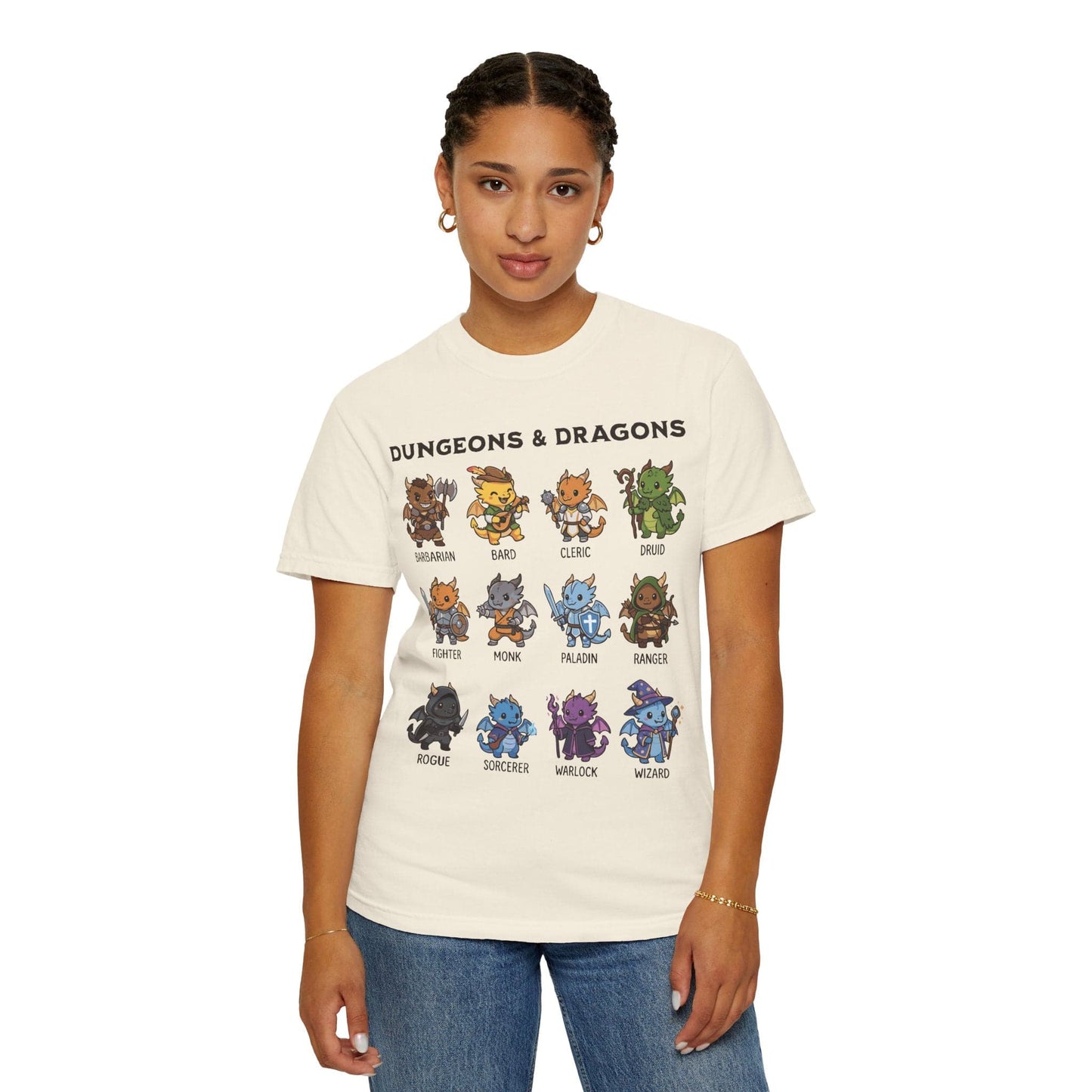 Printify T-Shirt Dungeons & Dragons All Classes T-shirt - Comfort Colors