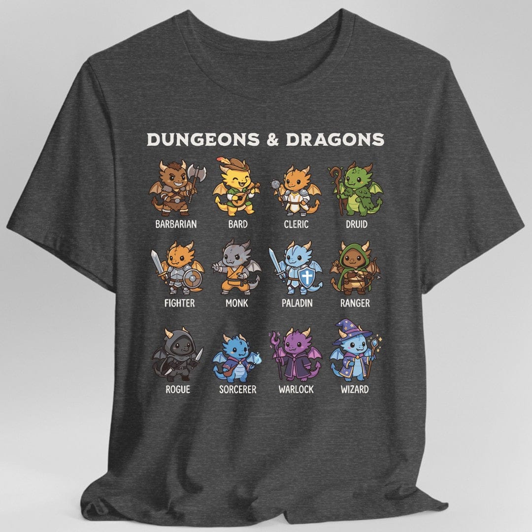 Printify T-Shirt Dark Heather / S Dungeons & Dragons All Classes T-shirt