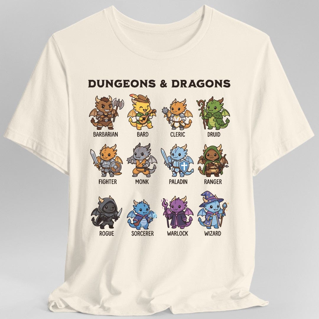 Printify T-Shirt Natural / S Dungeons & Dragons All Classes T-shirt