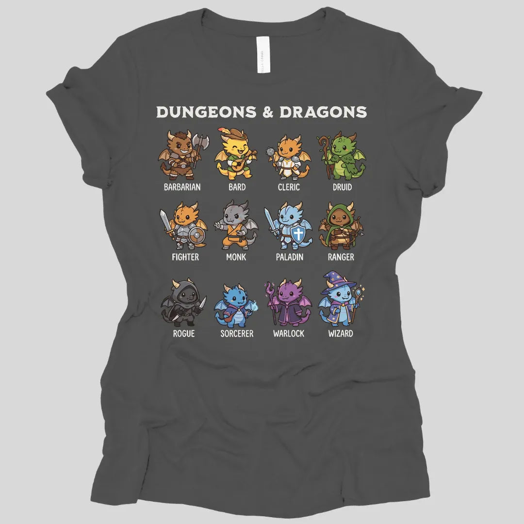 Printify T-Shirt Asphalt / S Dungeons & Dragons All Classes Women's T-shirt