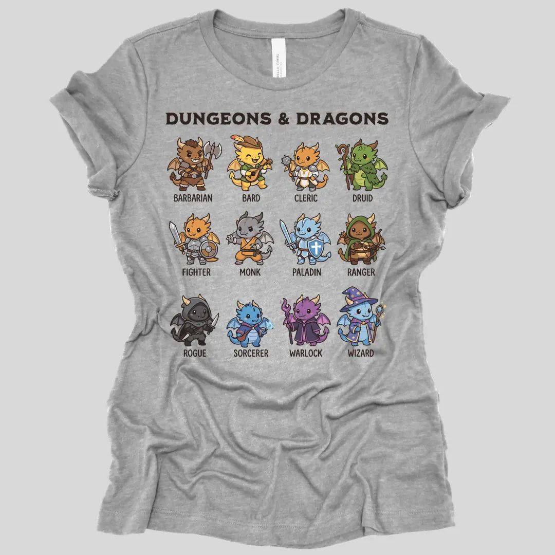 Printify T-Shirt Athletic Heather / S Dungeons & Dragons All Classes Women's T-shirt