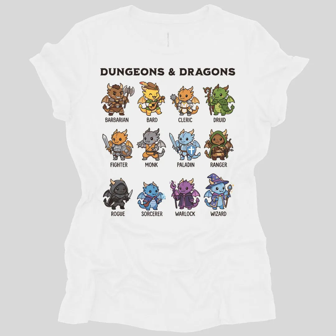 Printify T-Shirt White / S Dungeons & Dragons All Classes Women's T-shirt