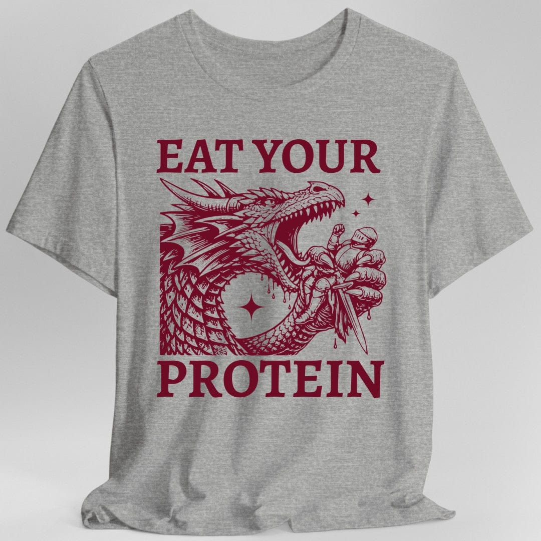 Printify T-Shirt Sport Grey / S Eat Your Protein Dragon T-Shirt