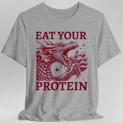 Printify T-Shirt Sport Grey / S Eat Your Protein Dragon T-Shirt
