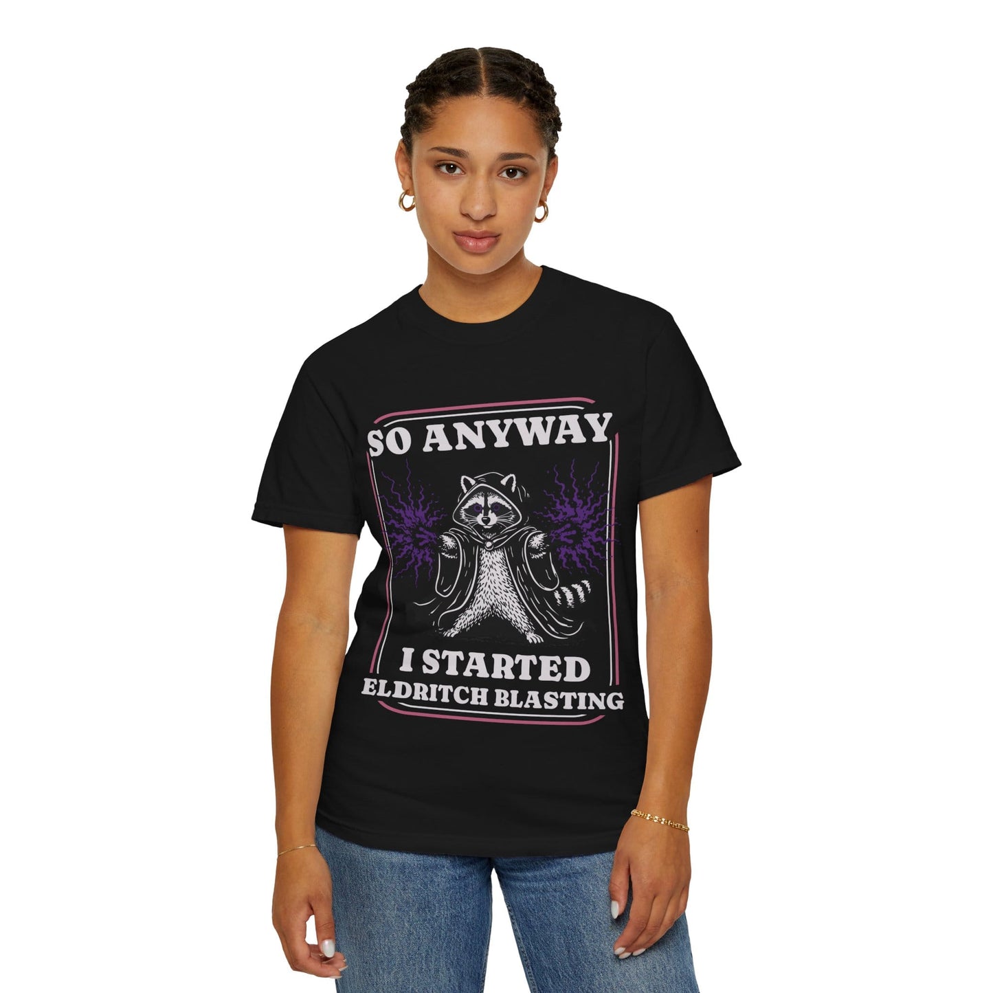 Printify T-Shirt Eldritch Blast Warlock T-Shirt - Comfort Colors