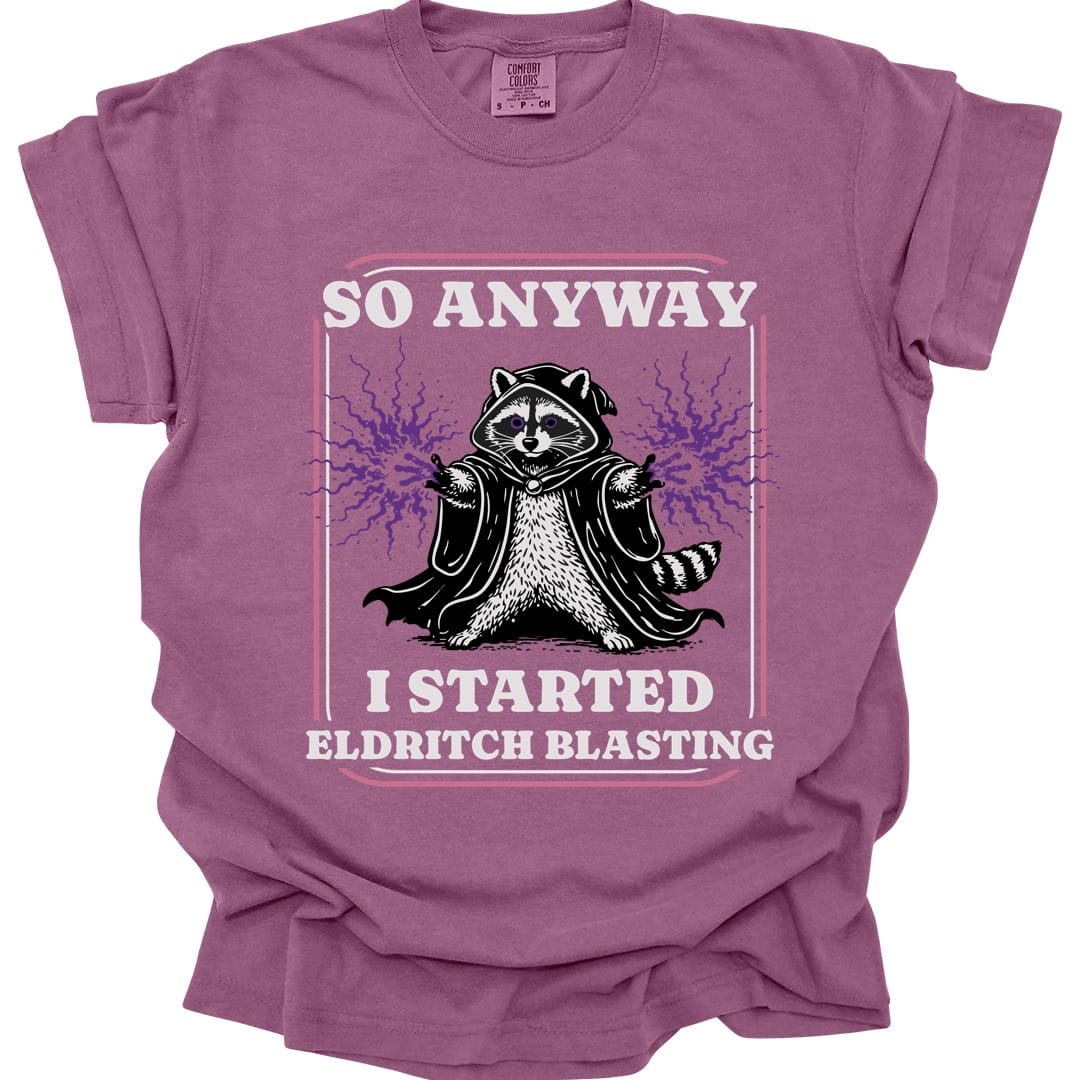 Printify T-Shirt Berry / S Eldritch Blast Warlock T-Shirt - Comfort Colors