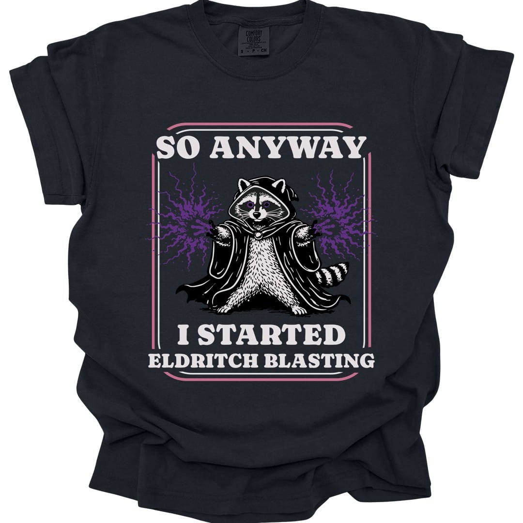 Printify T-Shirt Black / S Eldritch Blast Warlock T-Shirt - Comfort Colors