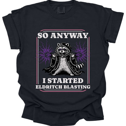 Printify T-Shirt Black / S Eldritch Blast Warlock T-Shirt - Comfort Colors