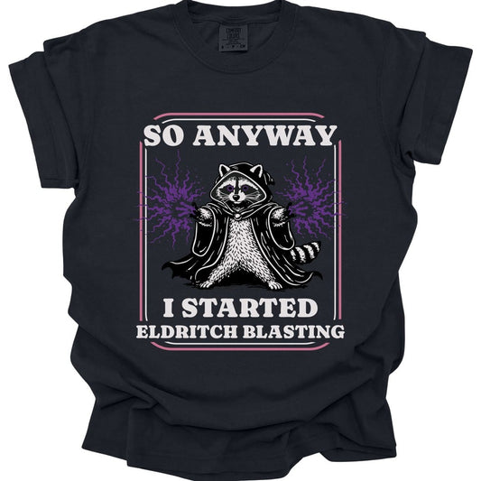 Printify T-Shirt Black / S Eldritch Blast Warlock T-Shirt - Comfort Colors