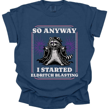 Printify T-Shirt True Navy / S Eldritch Blast Warlock T-Shirt - Comfort Colors
