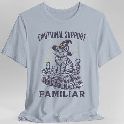 Printify T-Shirt Light Blue / S Emotional Support Familar Cat T-Shirt