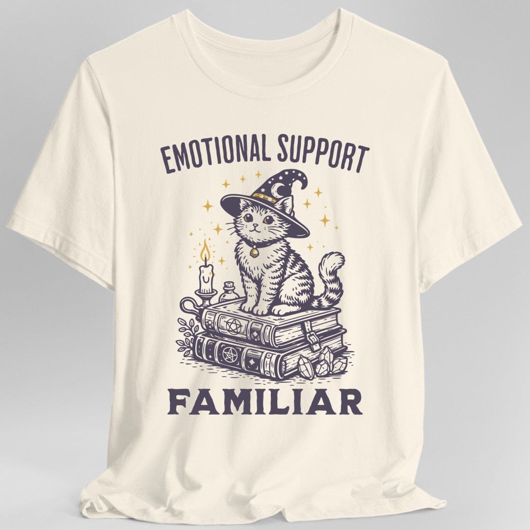Printify T-Shirt Natural / S Emotional Support Familar Cat T-Shirt