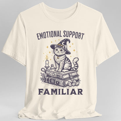 Printify T-Shirt Natural / S Emotional Support Familar Cat T-Shirt