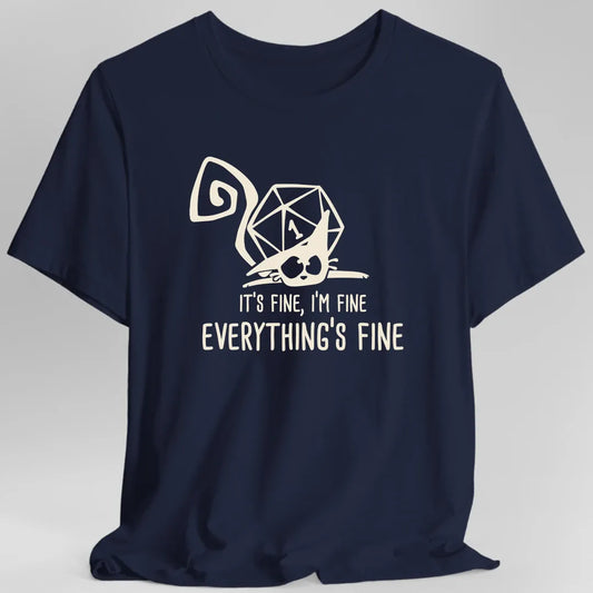 Printify T-Shirt Navy / S Everything's Fine Nat 1 T-Shirt