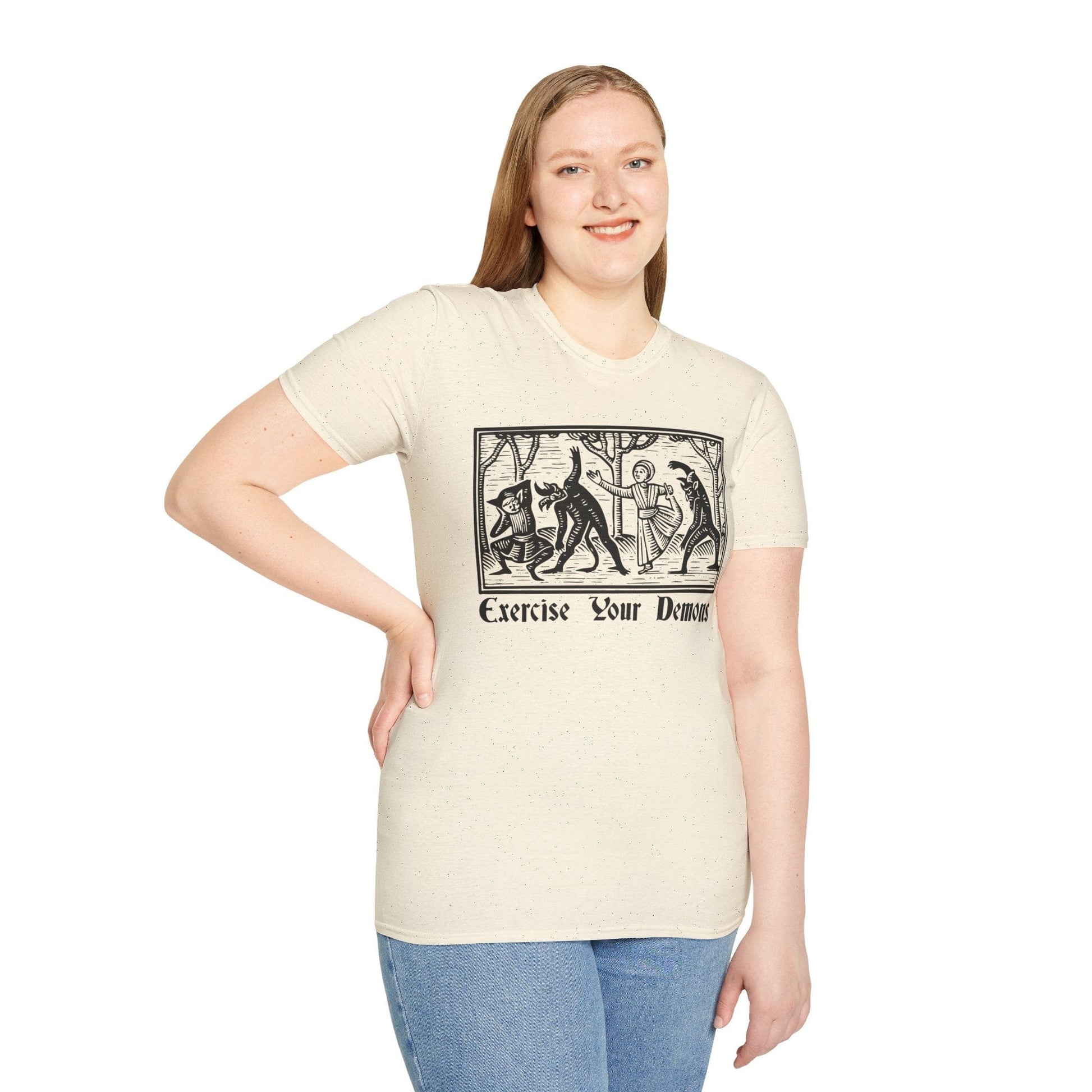 Printify T-Shirt Exercise Your Demons T-Shirt