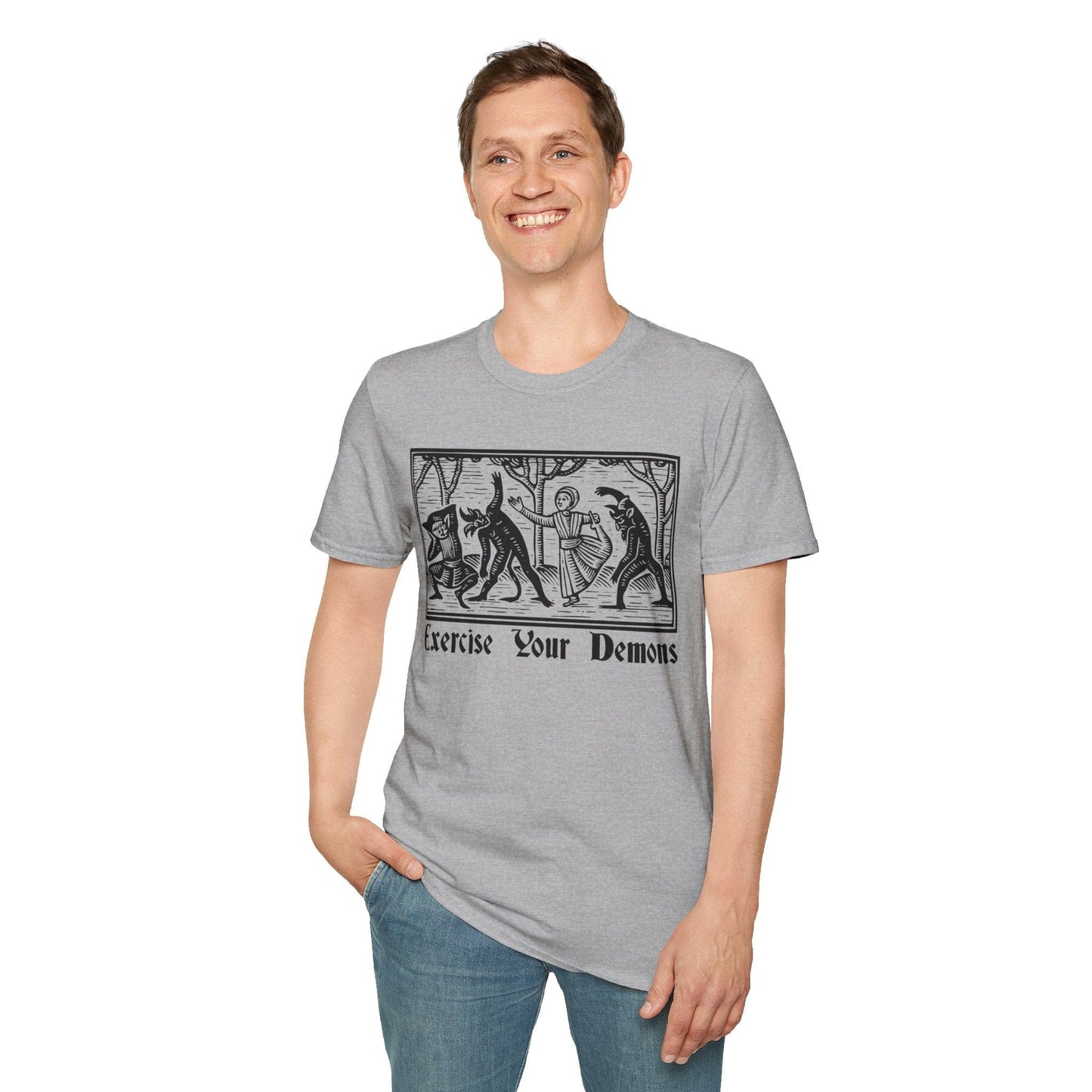 Printify T-Shirt Exercise Your Demons T-Shirt