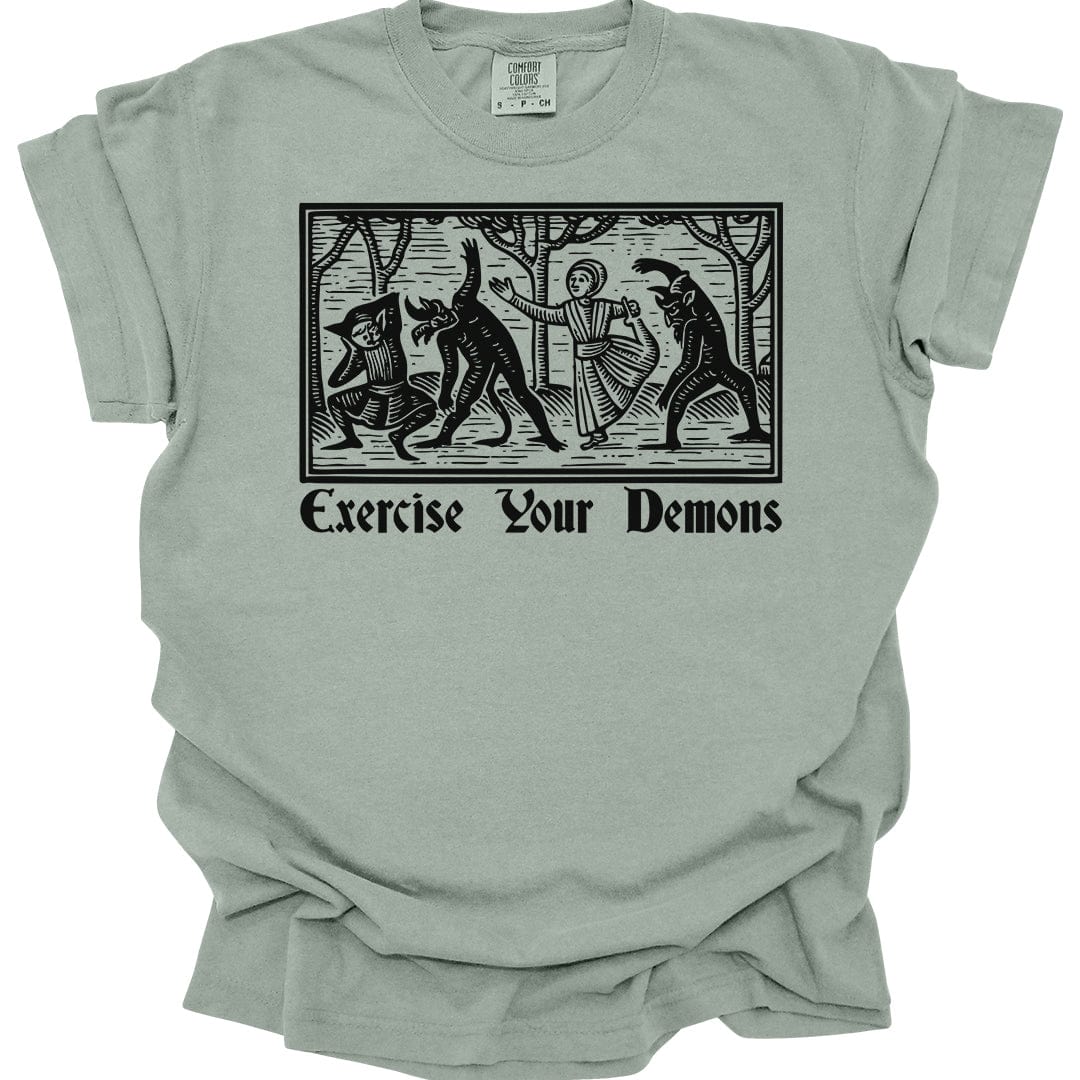 Printify T-Shirt Bay / S Exercise Your Demons T-Shirt - Comfort Colors