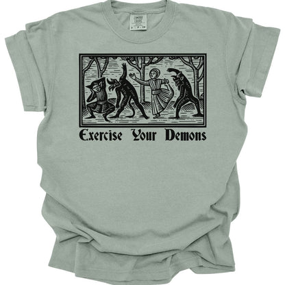Printify T-Shirt Bay / S Exercise Your Demons T-Shirt - Comfort Colors
