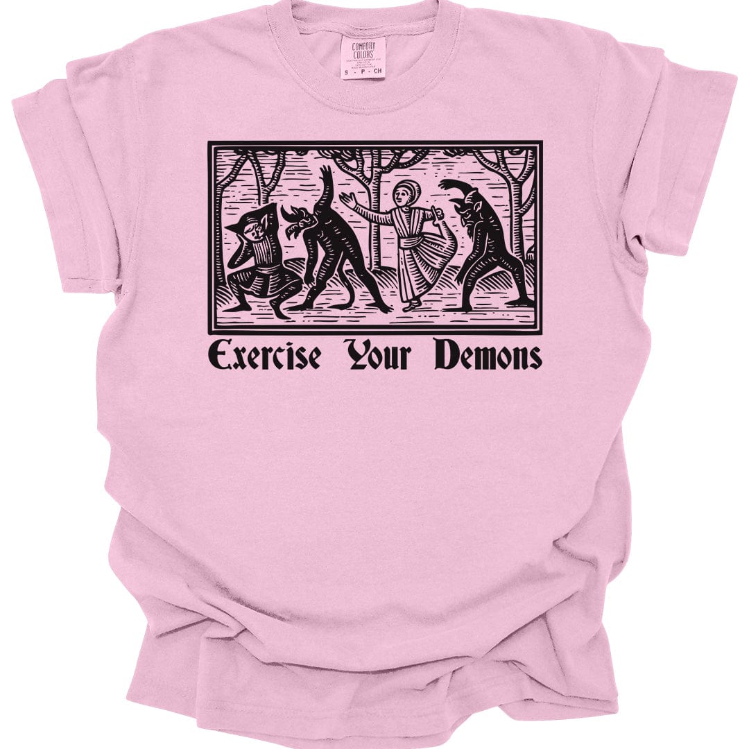 Printify T-Shirt Blossom / S Exercise Your Demons T-Shirt - Comfort Colors