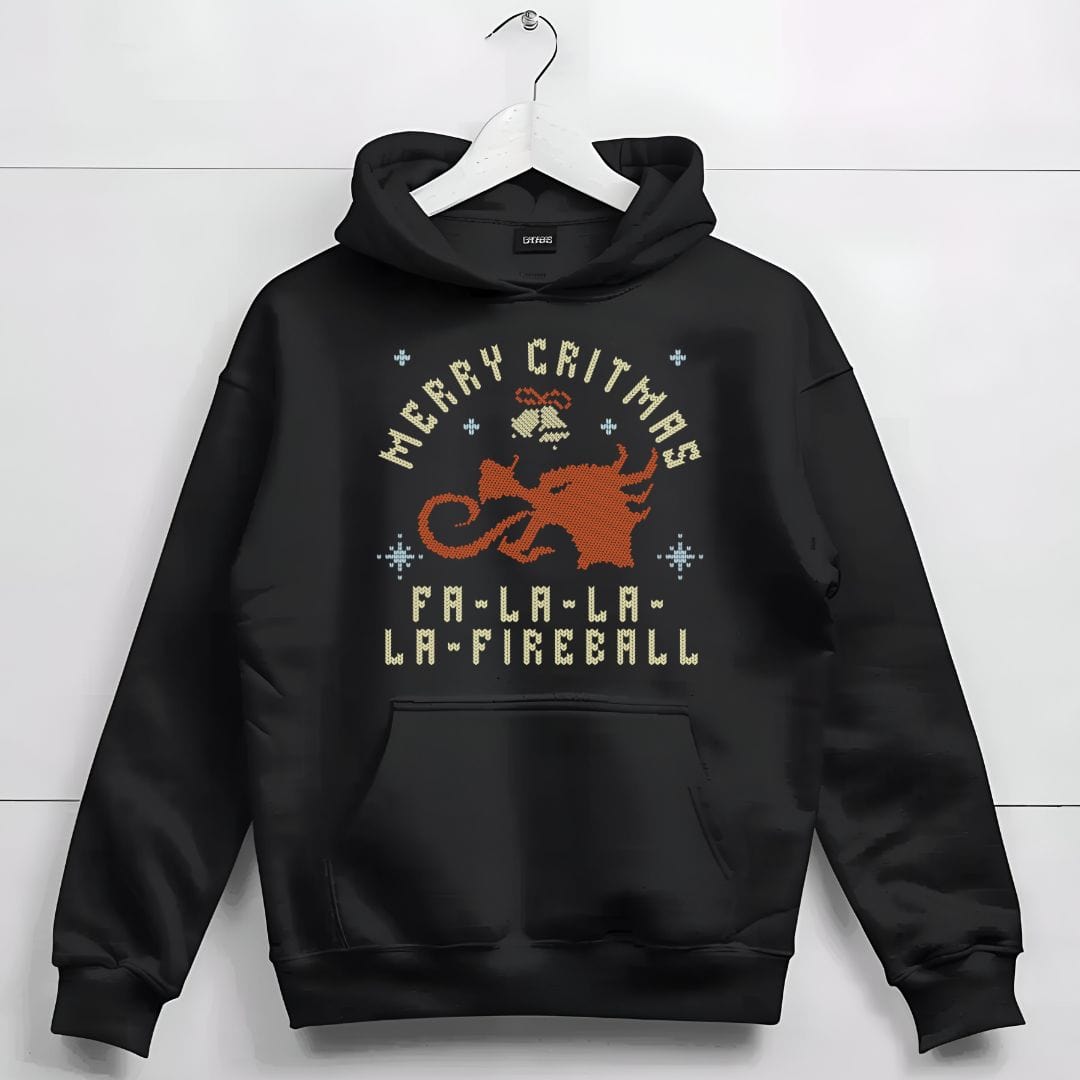 Printify Hoodie Fa la la la Fireball Christmas Hoodie