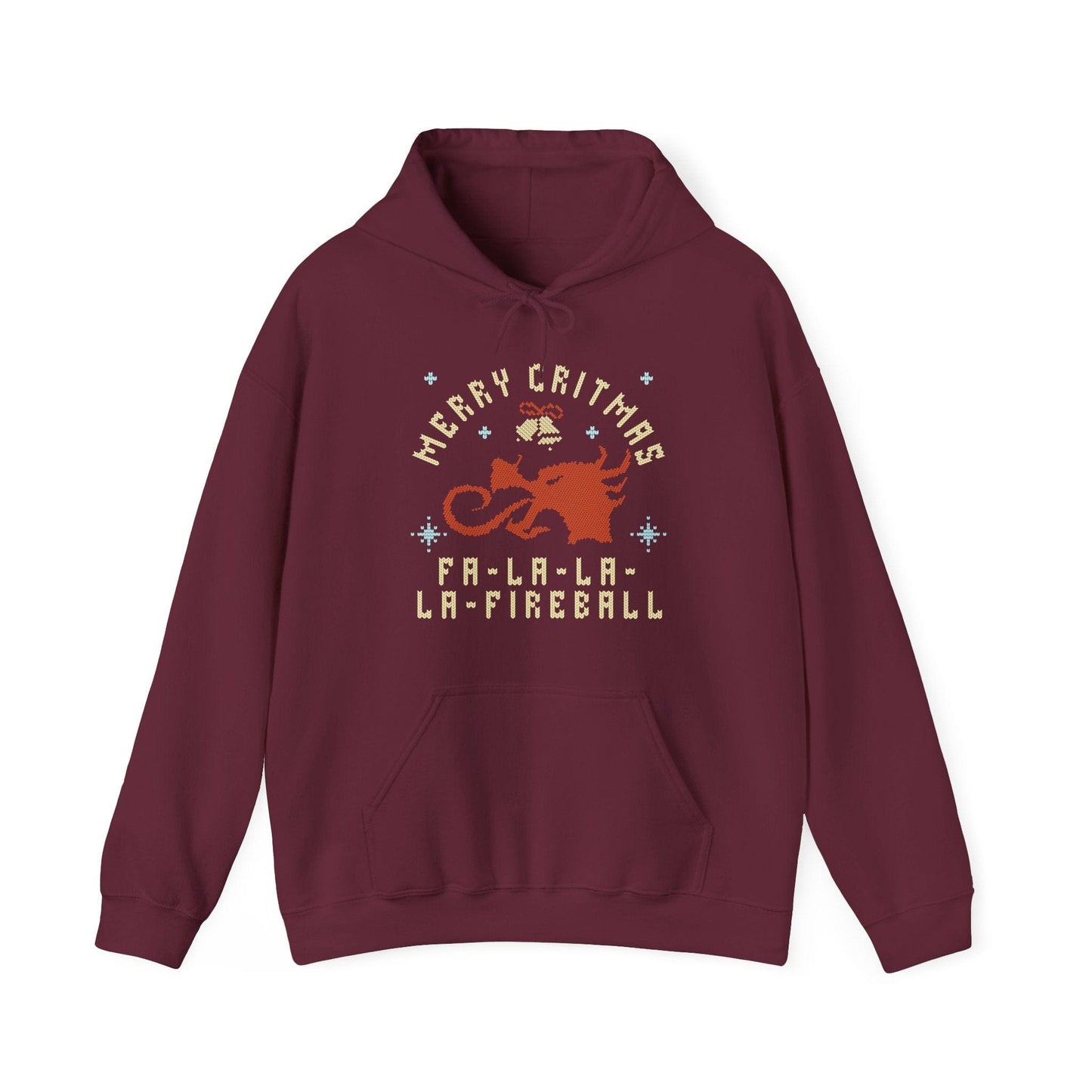 Printify Hoodie Maroon / S Fa la la la Fireball Christmas Hoodie