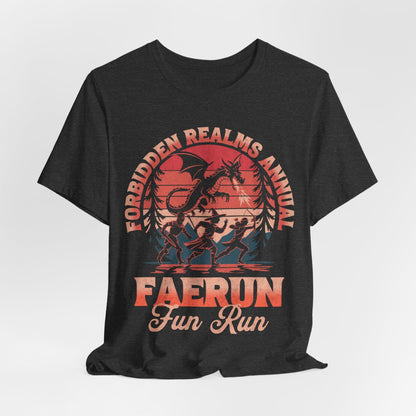 Printify T-Shirt Dark Grey Heather / S Faerun Fun Run T-shirt