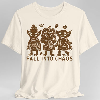 Printify T-Shirt Natural / S Fall Into Chaos Goblins Tshirt