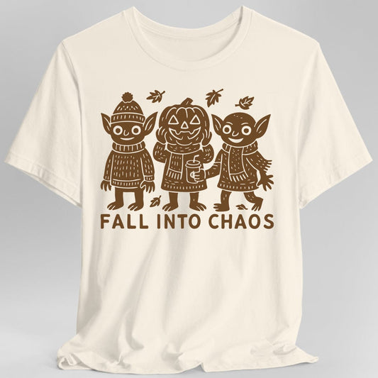 Printify T-Shirt Natural / S Fall Into Chaos Goblins Tshirt