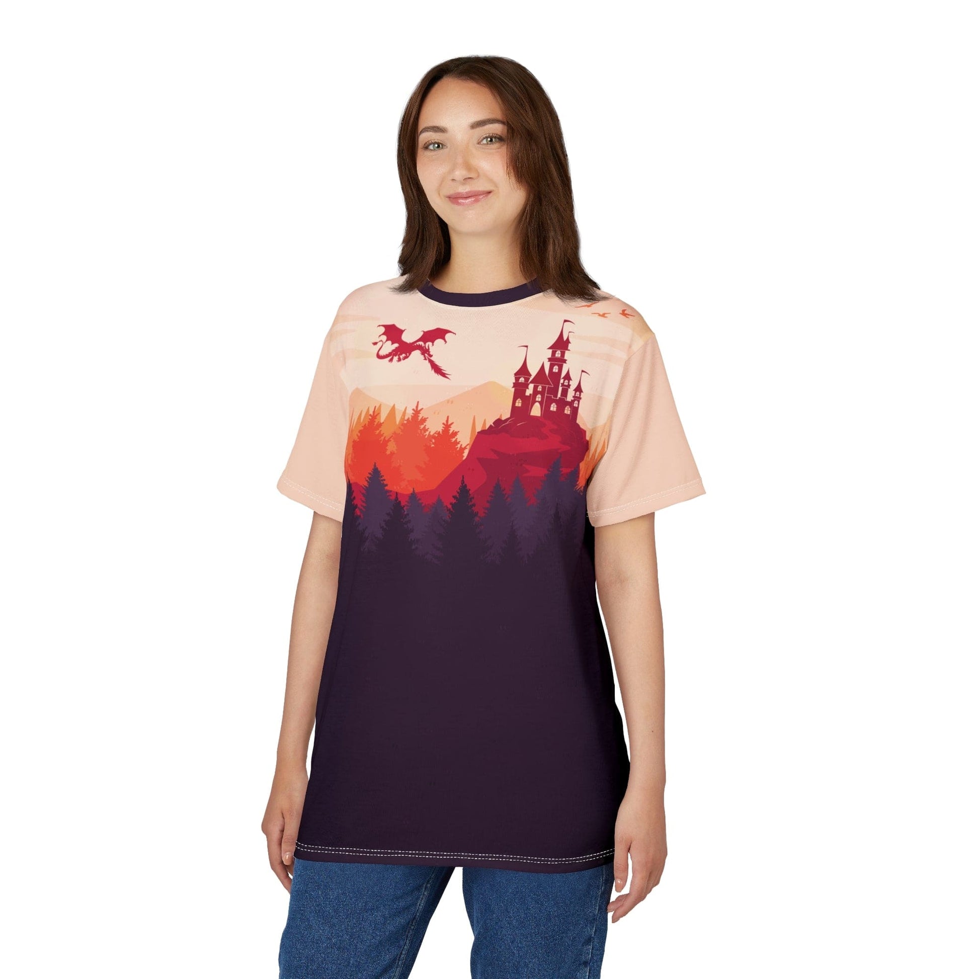 Printify All Over Prints Fantasy Landscape Shirt