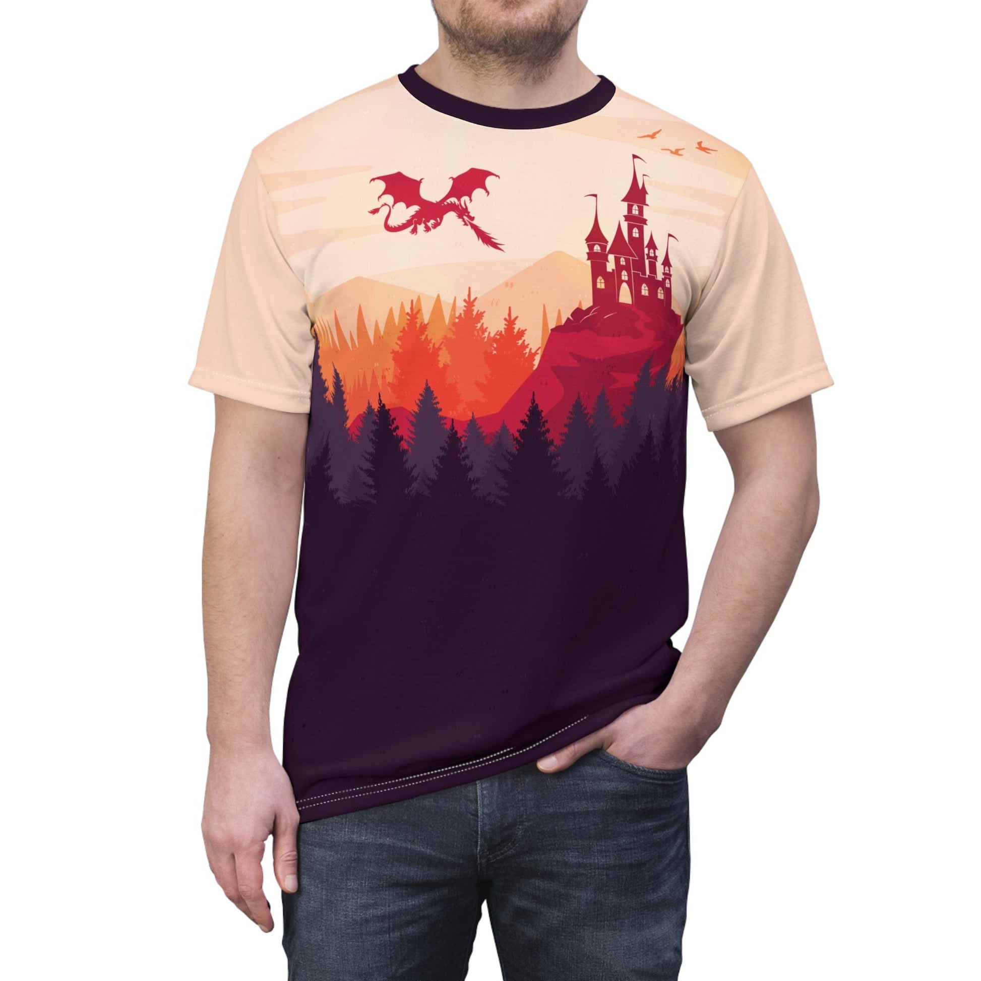 Printify All Over Prints Fantasy Landscape Shirt