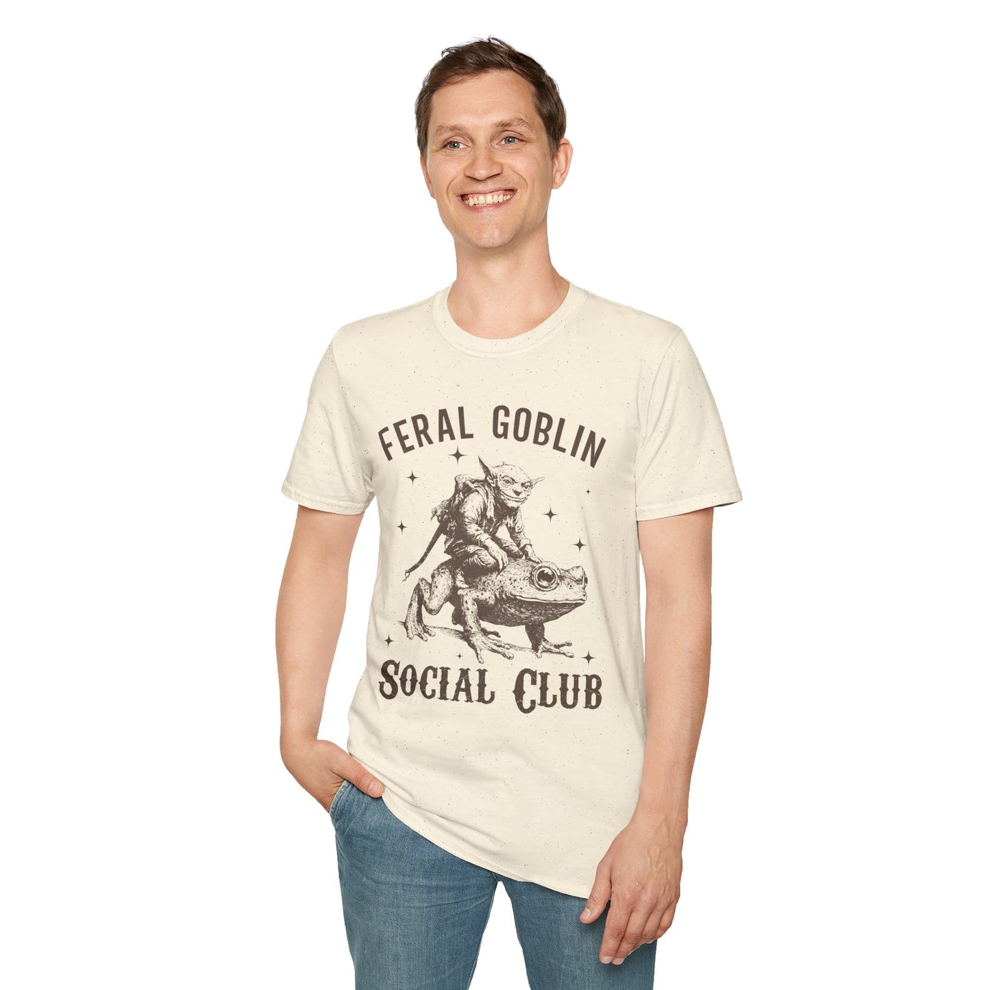 Printify T-Shirt Feral Goblin Social Club T-shirt - With Toad