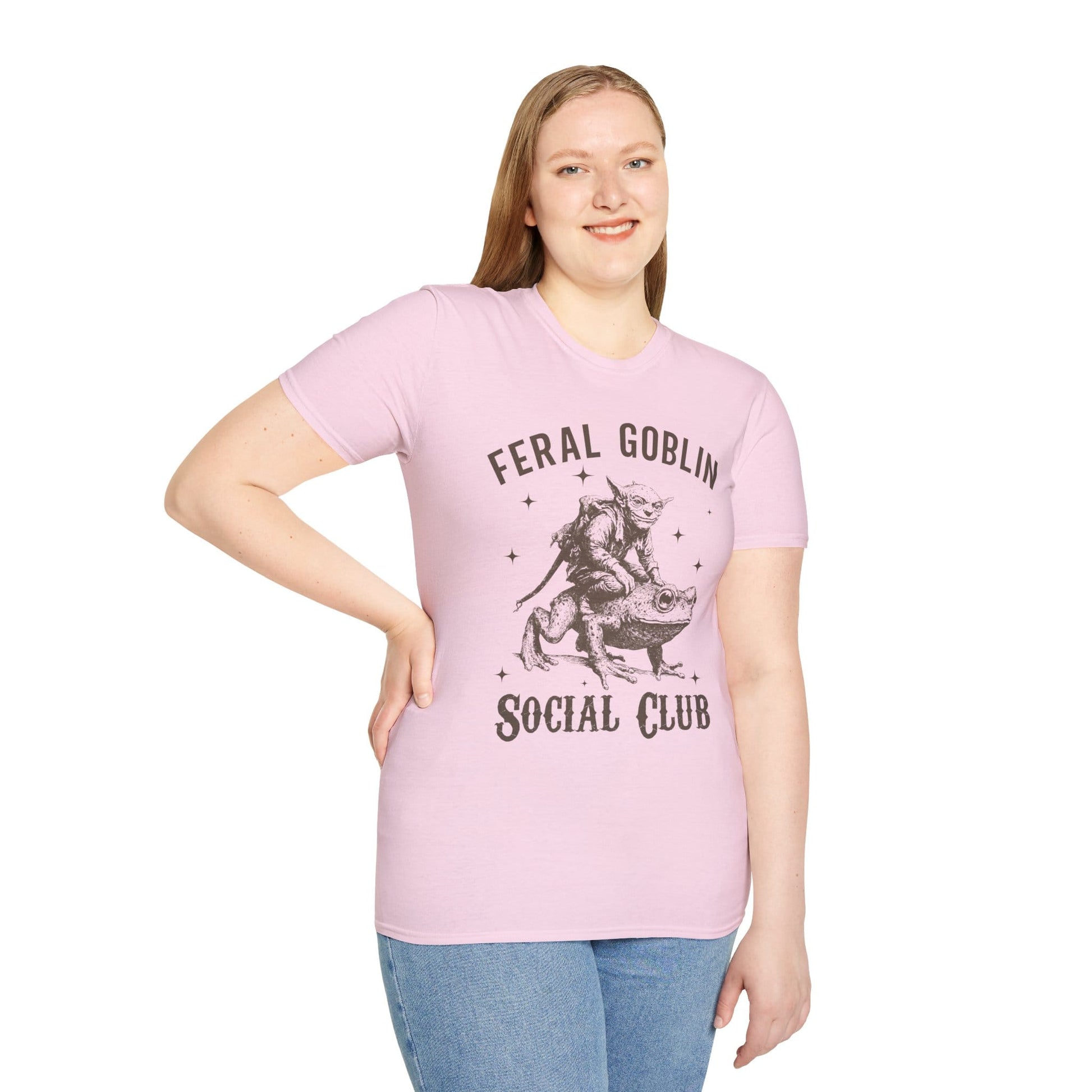 Printify T-Shirt Feral Goblin Social Club T-shirt - With Toad
