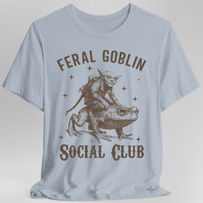 Printify T-Shirt Light Blue / S Feral Goblin Social Club T-shirt - With Toad