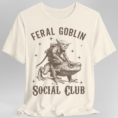 Printify T-Shirt Natural / S Feral Goblin Social Club T-shirt - With Toad