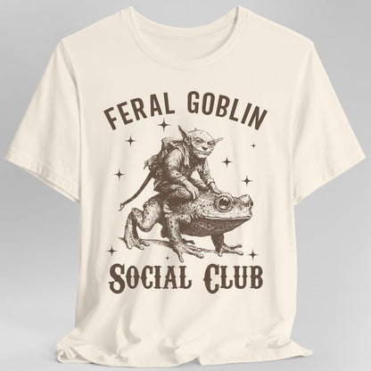 Printify T-Shirt Natural / S Feral Goblin Social Club T-shirt - With Toad