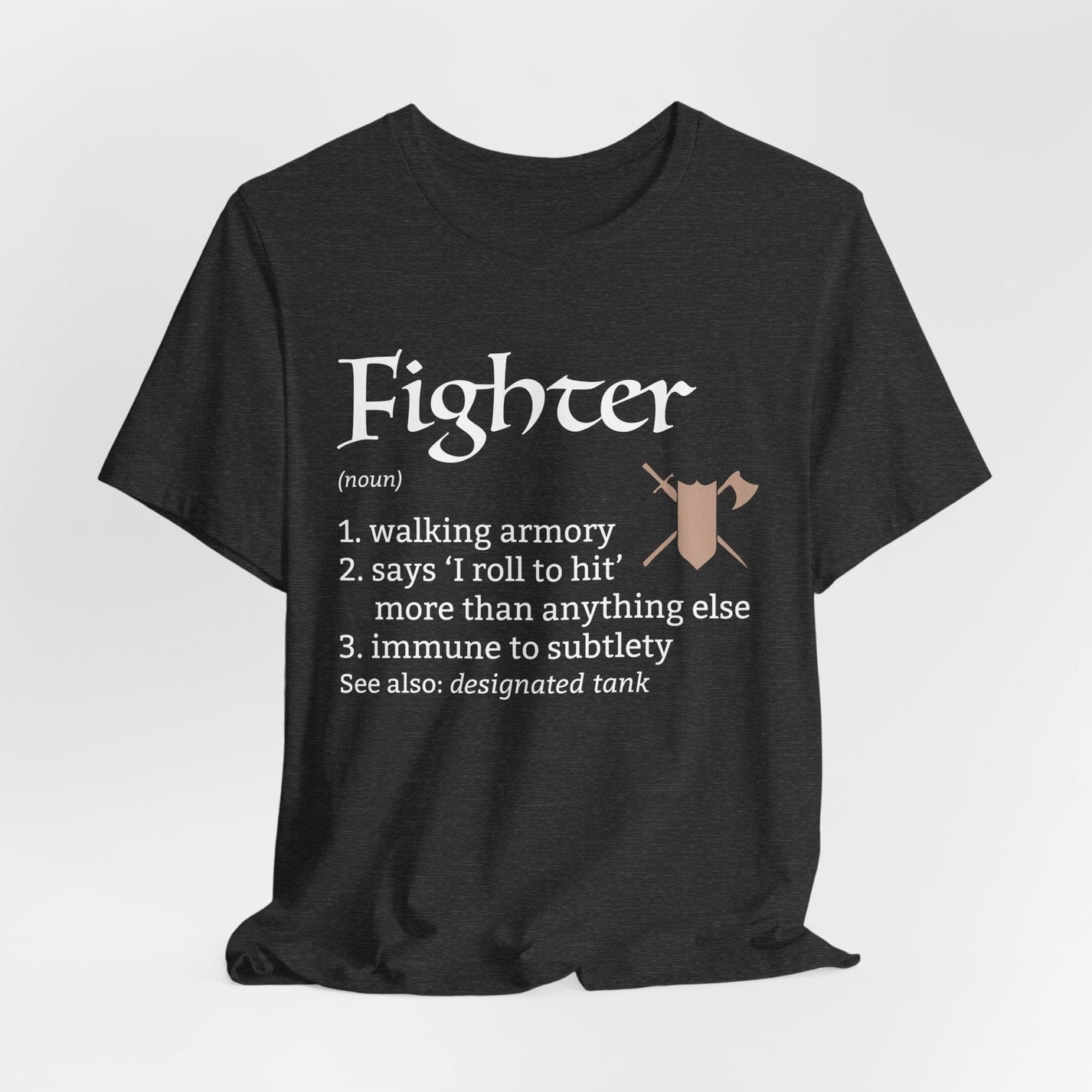 Fighter Class Definition T-Shirt – Sunburst RPG