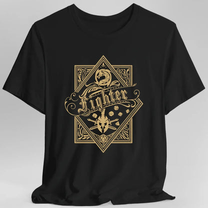 Printify T-Shirt Black / S Fighter D&D Class Emblem T-shirt