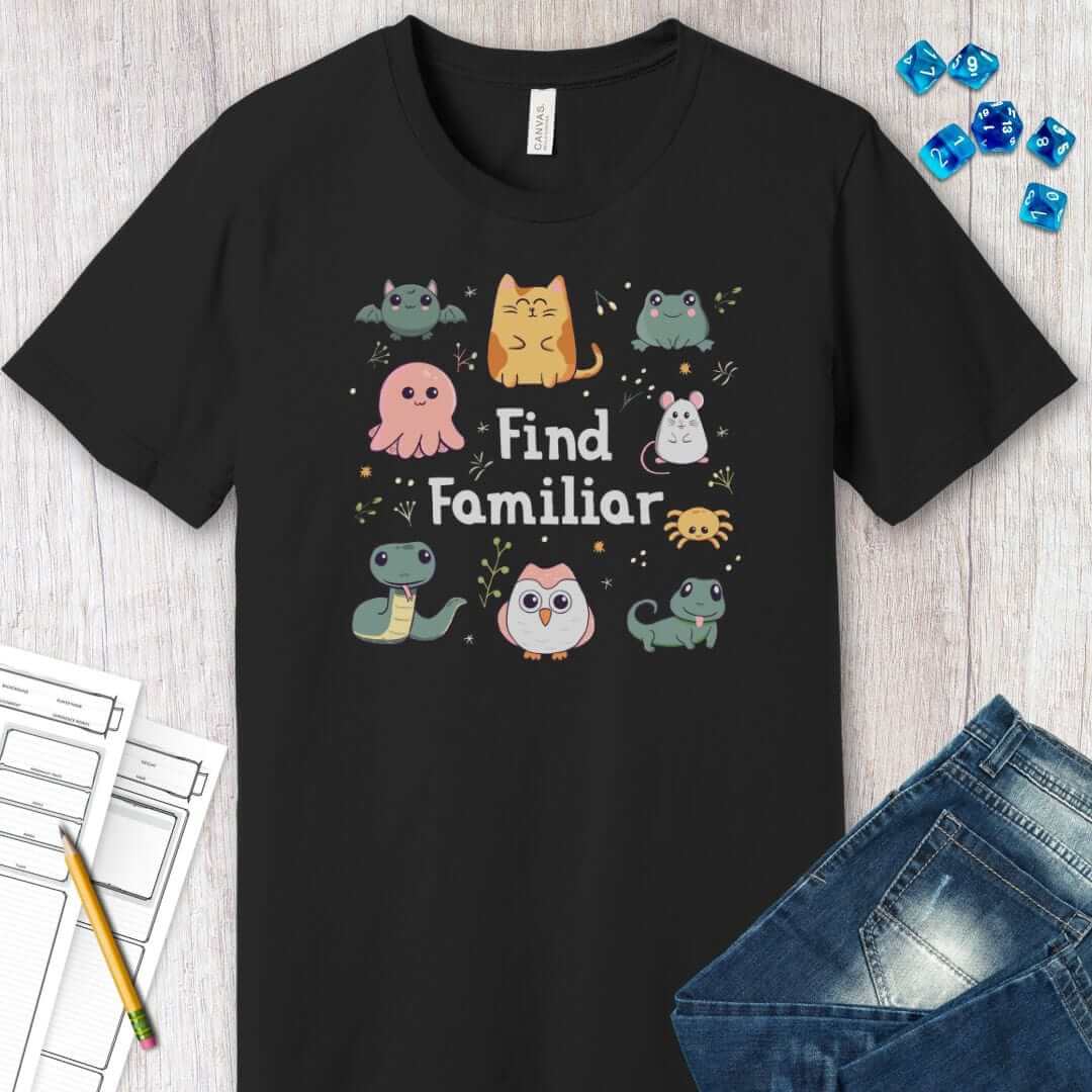 Printify T-Shirt Find Familiar Spell Shirt