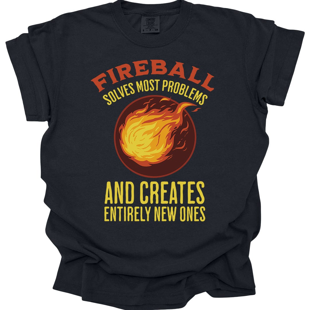 Printify T-Shirt Black / S Fireball D&D T-Shirt - Comfort Colors
