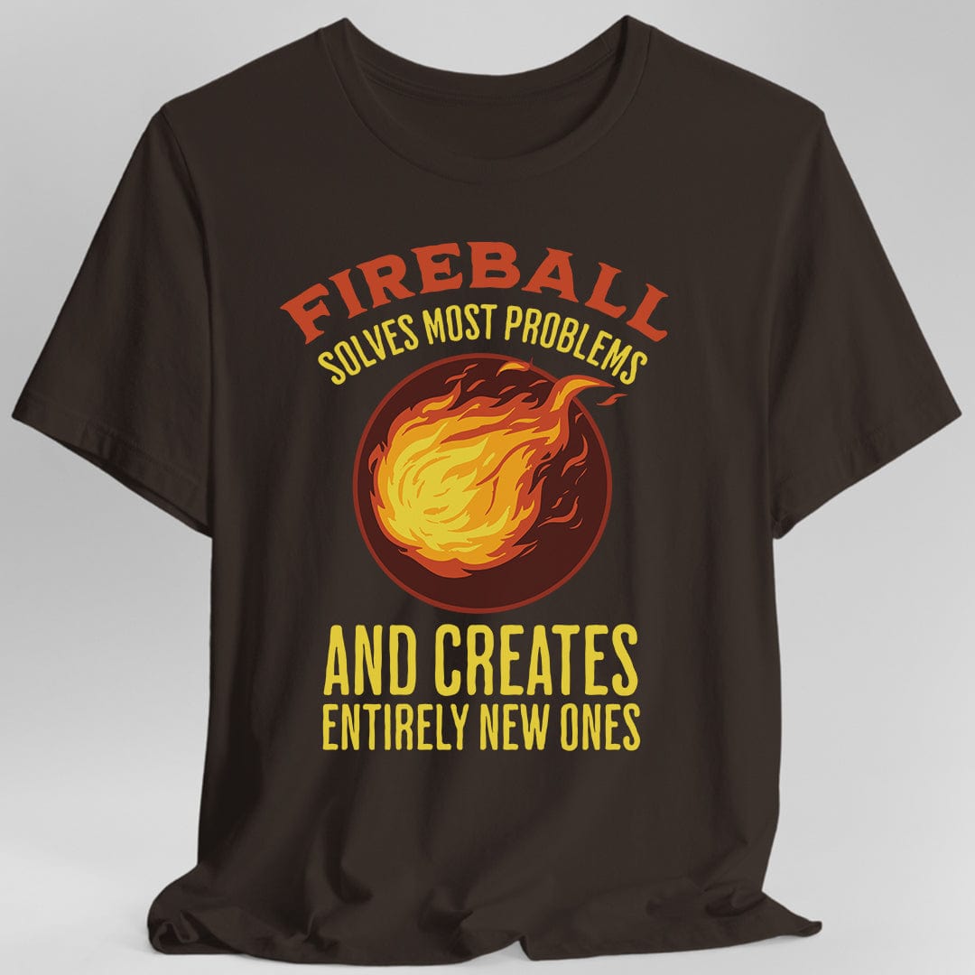 Printify T-Shirt Dark Chocolate / S Fireball D&D T-Shirt