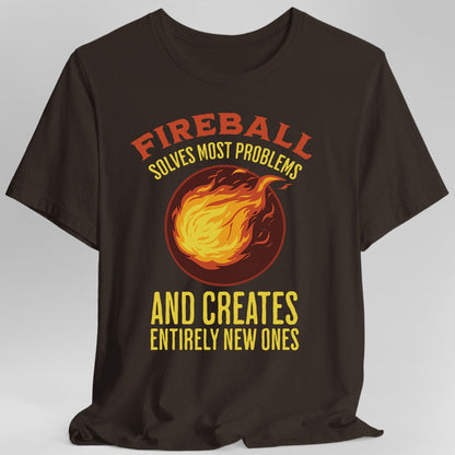 Printify T-Shirt Dark Chocolate / S Fireball D&D T-Shirt