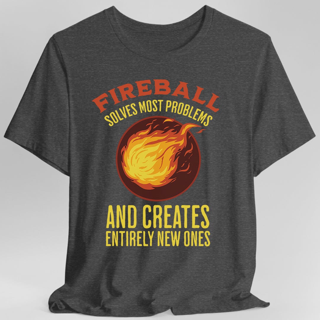 Printify T-Shirt Dark Heather / S Fireball D&D T-Shirt