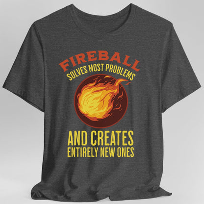 Printify T-Shirt Dark Heather / S Fireball D&D T-Shirt