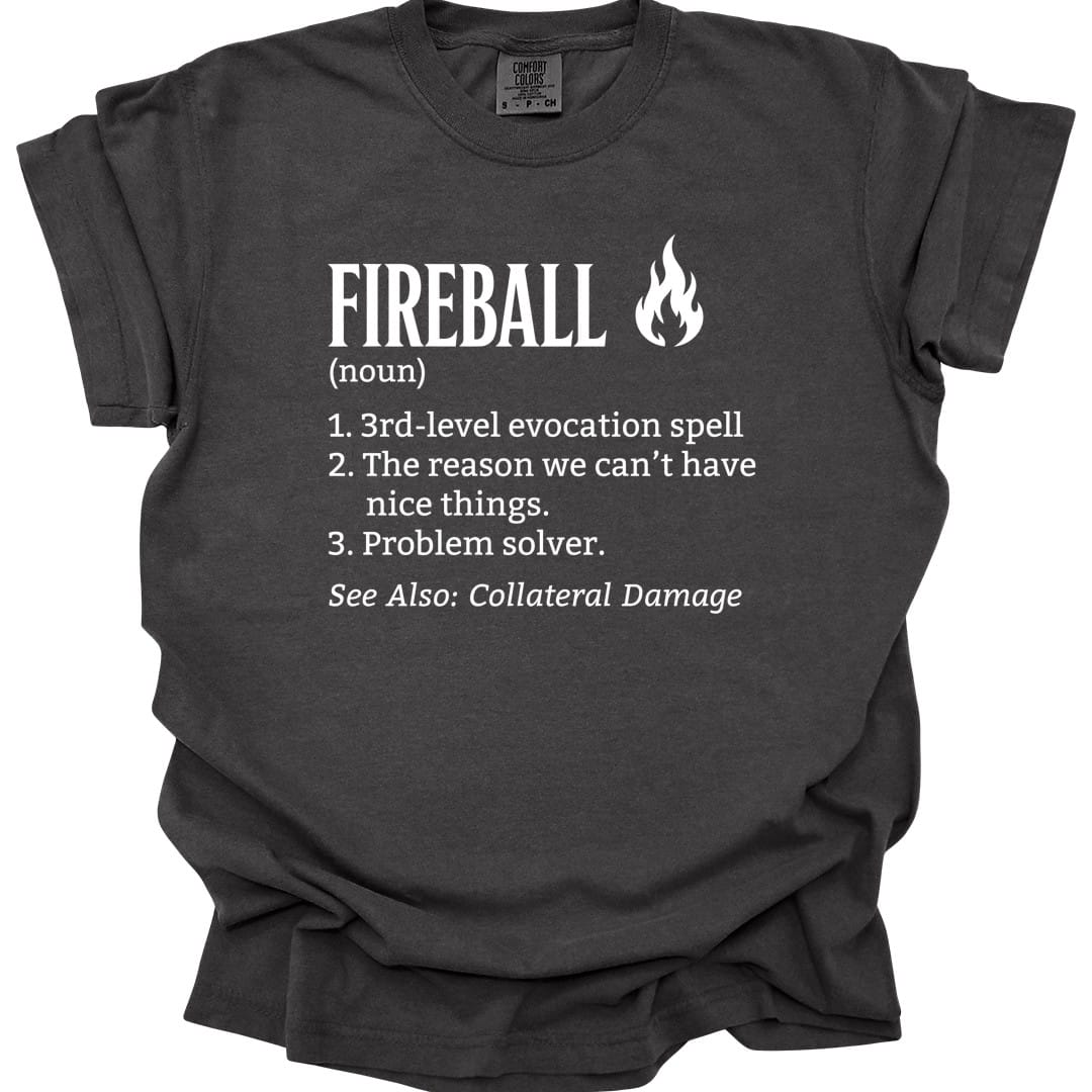 Printify T-Shirt Pepper / S Fireball Definition T-shirt - Comfort Colors