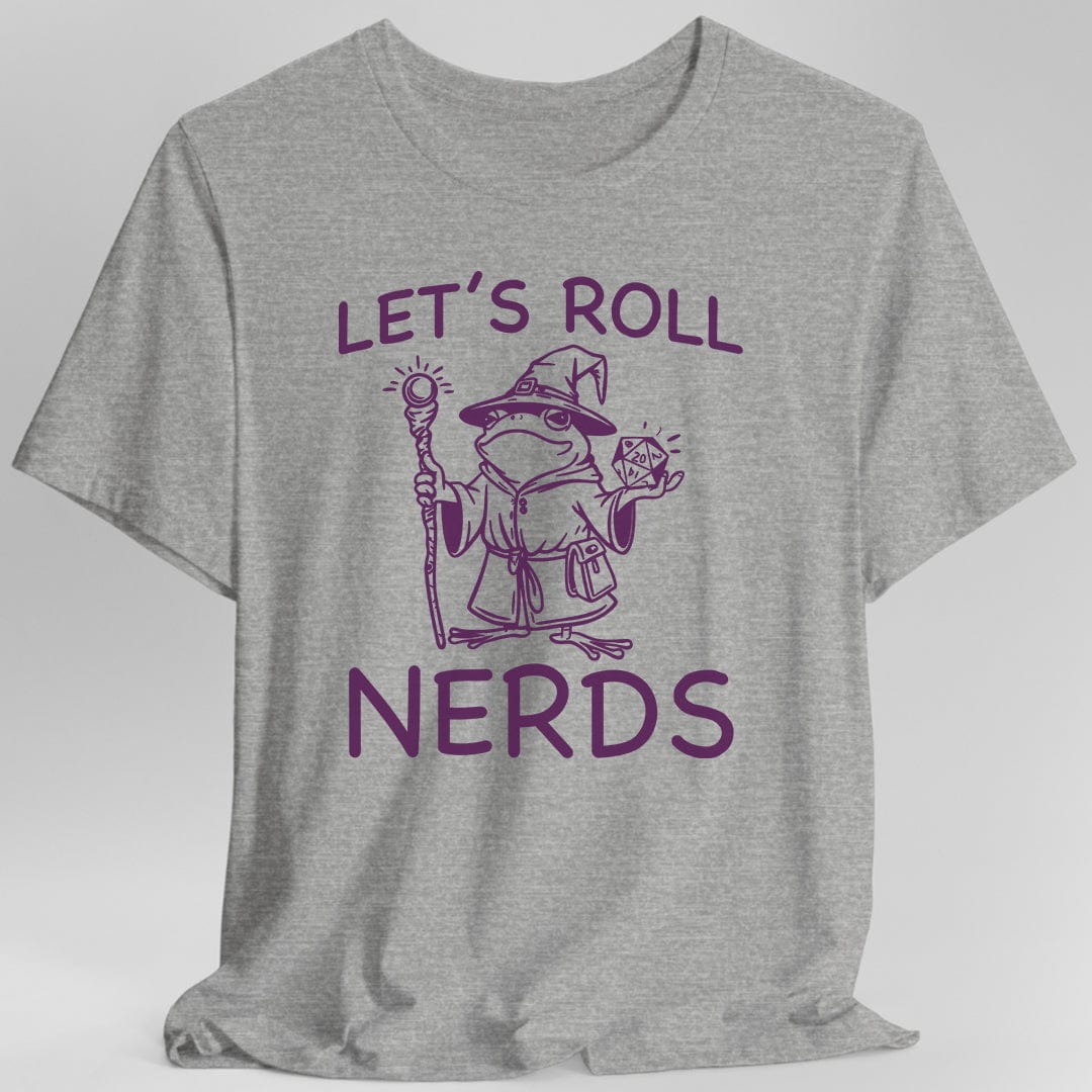 Printify T-Shirt Sport Grey / S Funny D&D "Let’s Roll Nerds" Shirt