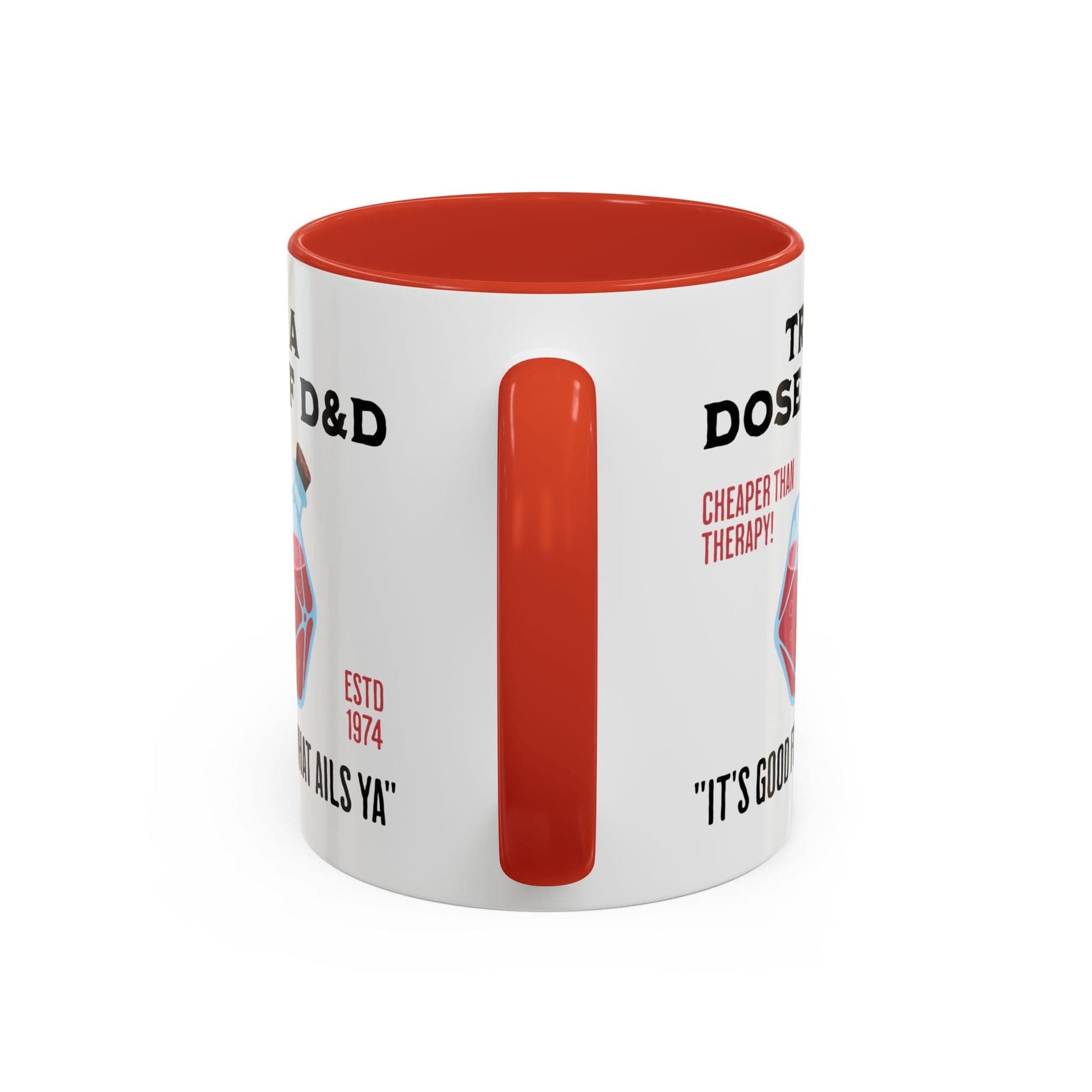 Printify Mug Funny D&D Mug - Try a Dose of D&D