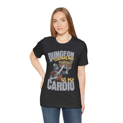 Printify T-Shirt Funny DnD Shirt - Dungeon Crawling is My Cardio