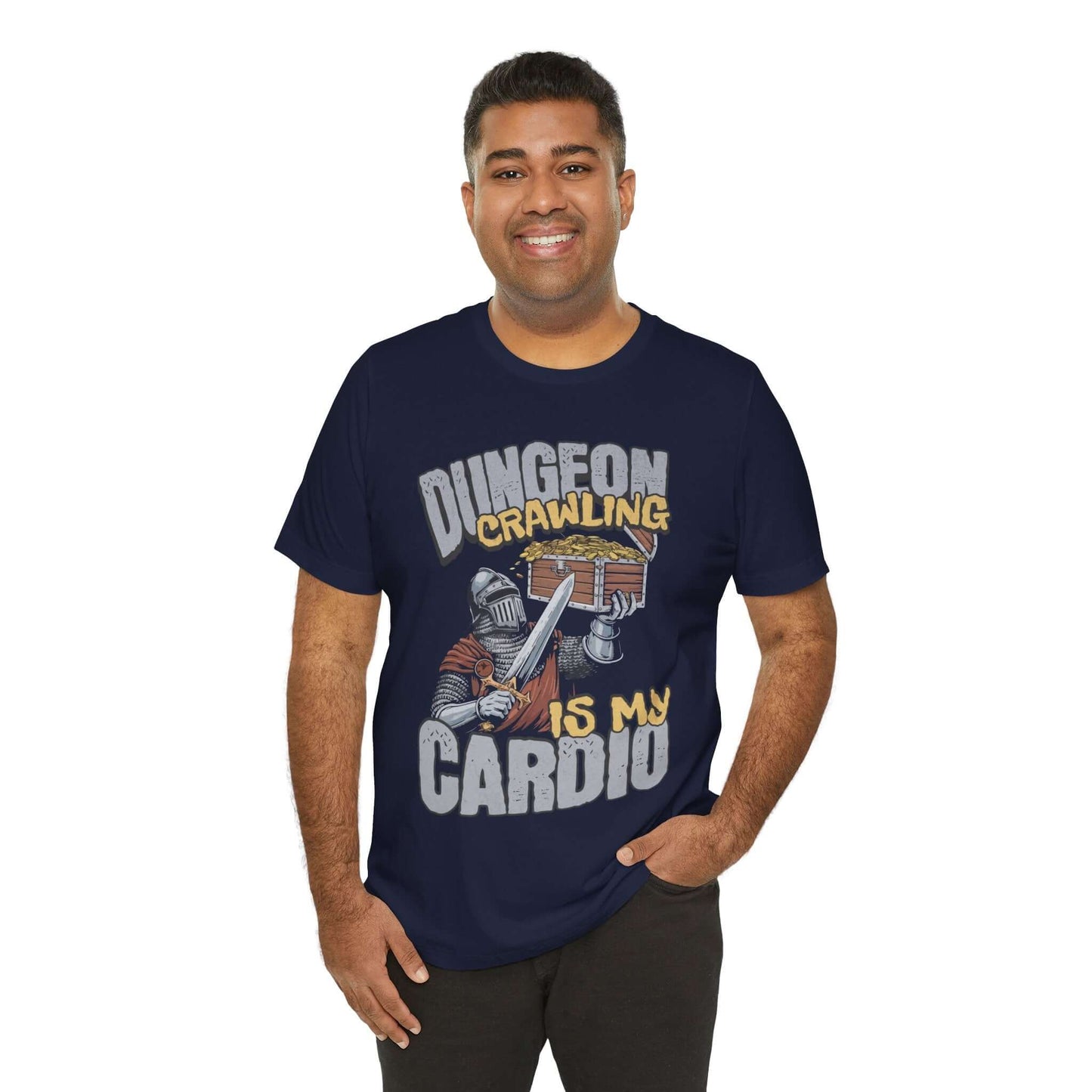 Printify T-Shirt Funny DnD Shirt - Dungeon Crawling is My Cardio