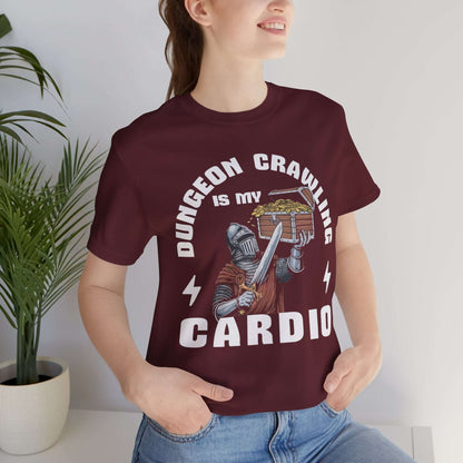 Printify T-Shirt Funny DnD Shirt - Dungeon Crawling is my Cardio